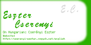 eszter cserenyi business card