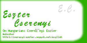 eszter cserenyi business card